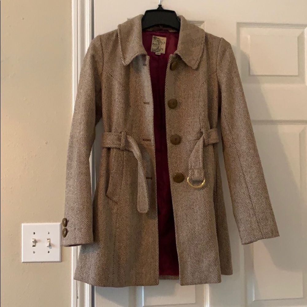 Tulle wool coat